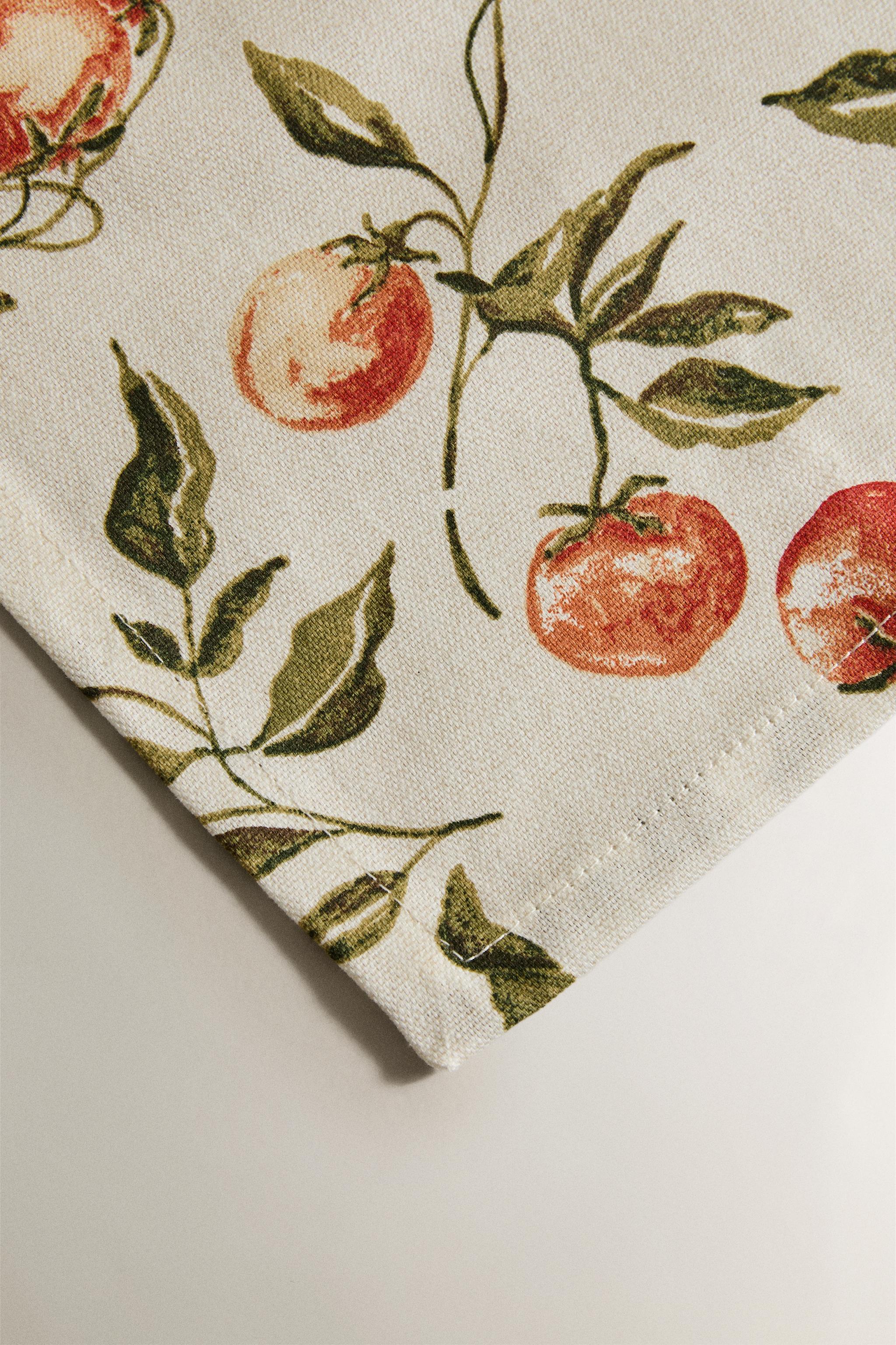 TOMATO PRINT NAPKINS (PACK OF 2)